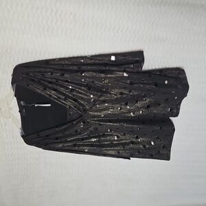 NWT Plus size Jara top black/gold shimmer.